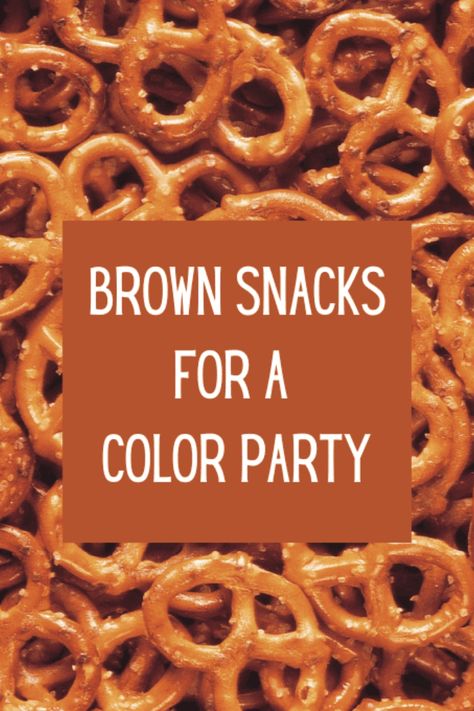 Get ready to turn your snack spread into a vibrant and delicious color party with our ultimate list of brown snack foods! We've compiled an extensive collection of over 350 brown-colored snacks that will add a touch of warmth and richness to your party. From savory treats like chocolate-covered pretzels and roasted almonds to sweet delights like brownie bites and caramel popcorn, this list has it all. Dive into the world of cocoa-infused goodness and discover unique brown snacks like coffee-fla Brown Savory Food, Brown Snack Board, Brown Color Party Snacks, Brown Food Platter, Brown Color Party Basket Ideas, Brown Food Items For Color Party, Snacks By Color, Brown Color Food Ideas, Brown Theme Charcuterie Board