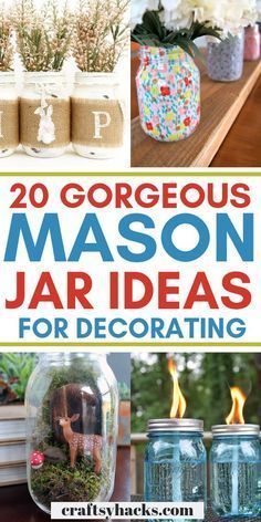 Mason Jar Crafts Diy Decorative Jars, Big Mason Jar Ideas, Ball Mason Jars Ideas, Ball Jars Ideas Decor, Mason Jar Centerpiece Ideas, Glass Jar Decorating Ideas Diy, Big Jar Decorating Ideas, Large Mason Jar Ideas, Ball Jars Ideas