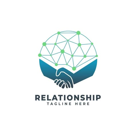 Handshake Logo Design and Cooperation Network Dots Icon Illustration or Work Partners Are Suitable for Business Symbols Leadership Logo Design Ideas, Networking Logo Design, Handshake Logo Design, Cooperation Logo, Digital Marketing Agency Logo, Handshake Illustration, Network Logo Design, Handshake Logo, Business Symbols