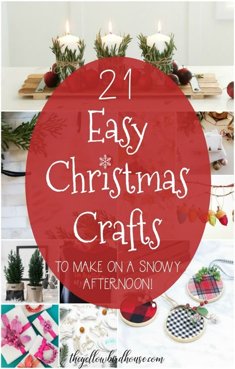 Choose one of these super sweet and easy Christmas crafts to make on a snowy afternoon! DIY Christmas ornaments, decor and gift ideas. Fun DIY ideas to help you create a gorgeous homemade Christmas. Group Christmas Crafts, Xmas Crafts To Sell, Christmas Crafts To Sell Bazaars, Christmas Crafts For Teens, Easy Christmas Crafts To Make, Modern Homemaking, Cheap Ornaments, Christmas Ornaments Decor, Fun Diy Ideas