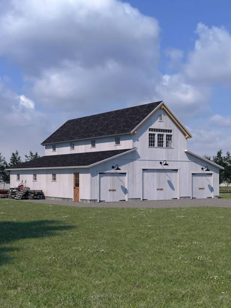 Pole Barn Shop Rustic, Barn Shop The Home Depot, Pole Barn With Living Quarters, Barn Kits For Sale, Airplane Hanger House, Barn Home Kits Walmart, Pole Barn Plans, Barn Shop, Steel Barns