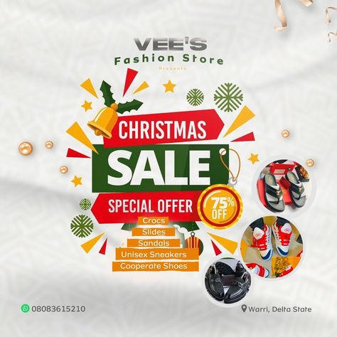 Shoe Design, Shoe flyer Design Christmas Sales Flyer, Christmas Sales Flyer Design, Sales Flyer Design, Sale Flyer Design, Sales Flyer, Crocs Slides, Christmas Sales, Christmas Flyer, Shoe Design