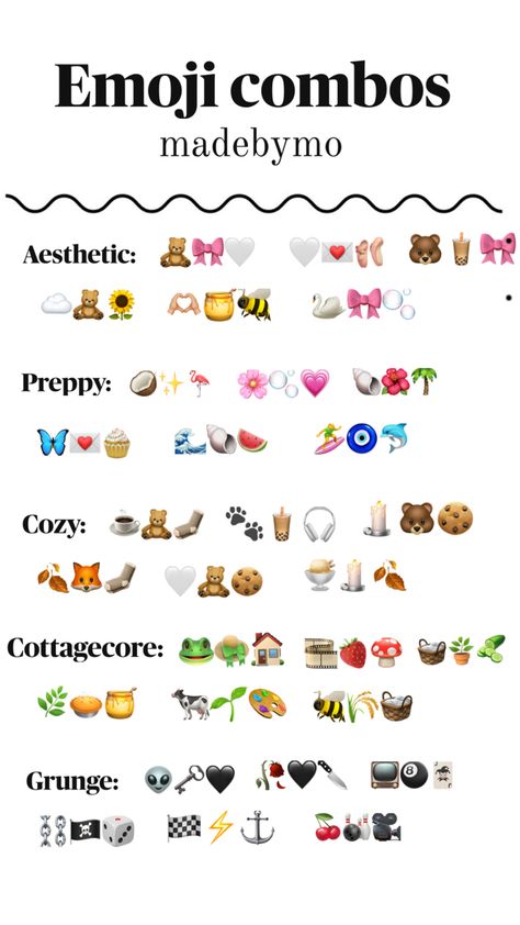 Different aesthetics for emoji combos Funny Emoji Combinations, Combo Emoji, Aesthetic Emojis, Cute Emoji Combinations, Emoji Valentines, Boo Baskets, Emoji Combos, Emoji Challenge, Emoji Set