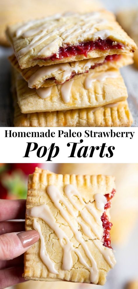 Paleo Dairy Free Recipes, Paleo Puff Pastry, Homemade Pop Tarts, Poptart Recipe, Strawberry Pop Tart, Paleo Recipes Dessert, Paleo Baking, Pop Tart, Paleo Sweets