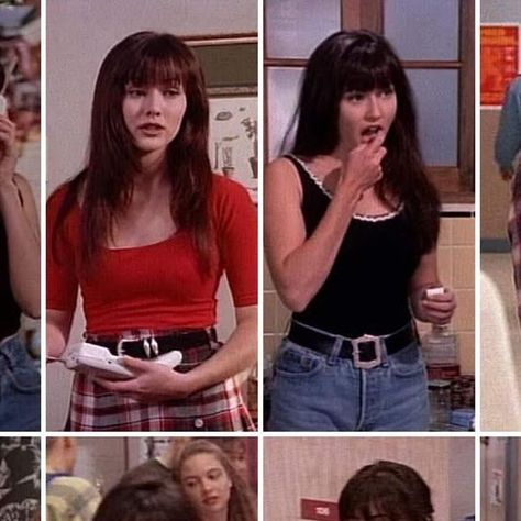 90s Girlfriends on Instagram: "Shannen Doherty as Brenda Walsh in season 3 of Beverly Hills 90210 (1992-1993) - SENIOR YEAR!  Okay, confession time: I haven't seen past the first season of BH90210. I know, right? But I am simply obsessed with Brenda's look from all her seasons.   So after compiling photos for this project and reading various episode descriptions, I've decided to start the show over and watch it at least till Brenda leaves. I'm excited to see this time capsule from my childhood. Let's see how well it aged!  Fun fact: even though I hadn't seen much of the show and was like 7 when it came out, I had pictures of Luke Perry and Jason Priestley on my wall. I also thought Kelly was the prettiest person in the world, second only to Kim Basinger in Batman (1989) or Glinda, the good 90210 Fashion 90s Kelly, Brenda Walsh 90210 Outfits, Shannen Doherty Outfits, Brenda 90210 Outfits, Shannen Doherty 90s Style, Brenda Walsh Style, 90210 Fashion 90s, Shannen Doherty 90s, Beverly Hills 90210 Outfits