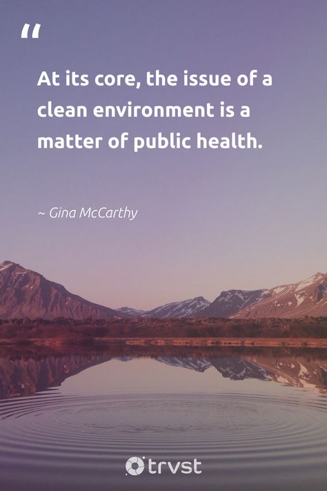 "At its core, the issue of a clean environment is a matter of public health." - Gina McCarthy #trvst #quote #environment #health #earth #noplanetb #environmentallyfriendly #impact #nature #sustainability #sustainableliving #socialchange 📷 @garrettsears on unSplash Epidemiology Public Health, Public Health Quotes, Earth Recycle, Nature Sustainability, Environmental Quotes, Environment Quotes, Funny Health Quotes, Quotes With Pictures, Environmental Movement