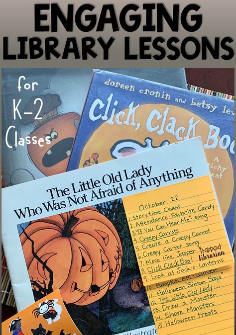 Library Themes Decorations, Fall Library Activities Elementary, 2nd Grade Library Lessons, New Book Display Elementary Library, October Elementary Library Lessons, Book Extension Activities, Library Rewards Ideas, Elementary Librarian Lesson Plans, Second Grade Library Lessons