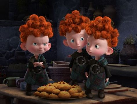 Brave - The little triplets. Queen Elinor, Brave Characters, Brave Wallpaper, Brave Movie, Brave 2012, Brave Merida, Princess Merida, Disney Brave, Merida Brave