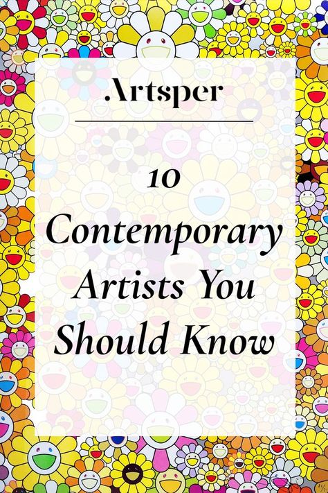 Artsper is breaking down 10 of the world’s most important contemporary artists. From breaking sale records and being exhibited in the world’s most renowned art galleries and museums to receiving praise from art critics and collectors alike, here are the artists who leaving their mark on the contemporary art world. - Contemporary Art, Famous Artists, History of Art, Takashi Murakami, David Hockney, Jeff Koons, Yayoi Kusama Famous Art Styles, Famous Contemporary Art, Art From Around The World, Art Lessons Based On Famous Artists, Famous Collage Artists, Murakami Artist, Famous Watercolor Artists, Jeff Koons Art, Artist Advice