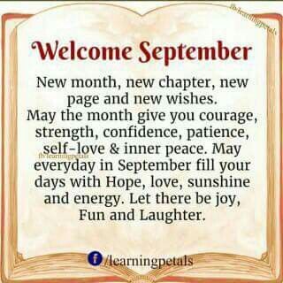 September Month Quotes, 1 September Quotes, September New Month, New Month September, Happy New Month September, Hello September Images, New Month Messages, September Blessings, Happy New Month Messages