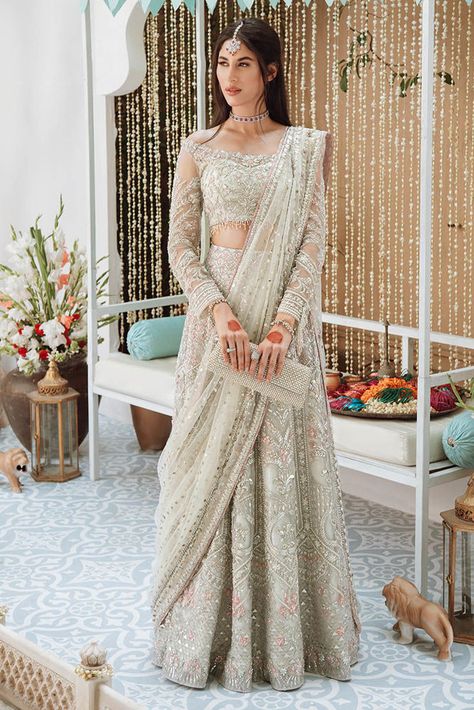 Lehenga Ideas, Net Lehenga Choli, Bridal Lengha, White Lehenga, Desi Fits, Lengha Choli, Desi Outfits, Net Lehenga, Bridal Lehenga Choli