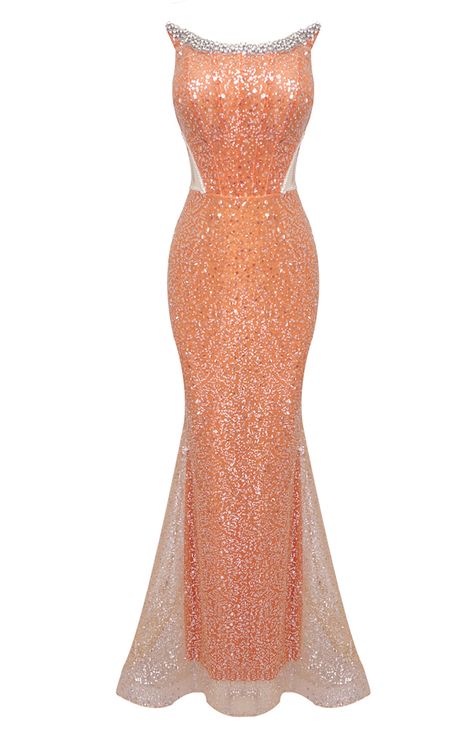 Orange sparkly dress