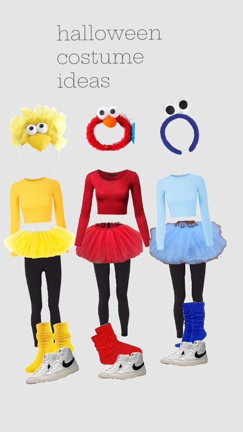 Thing 1 Thing 2 Thing 3 Costumes, 2 People Matching Halloween Costumes, Trio Halloween Costumes School Friendly, Jorts Halloween Costumes, 3people Halloween Costume, 3 Trio Halloween Costumes, Trio Halloween Costumes Middle School, Fun Trio Halloween Costumes, Halloween Trio Outfits