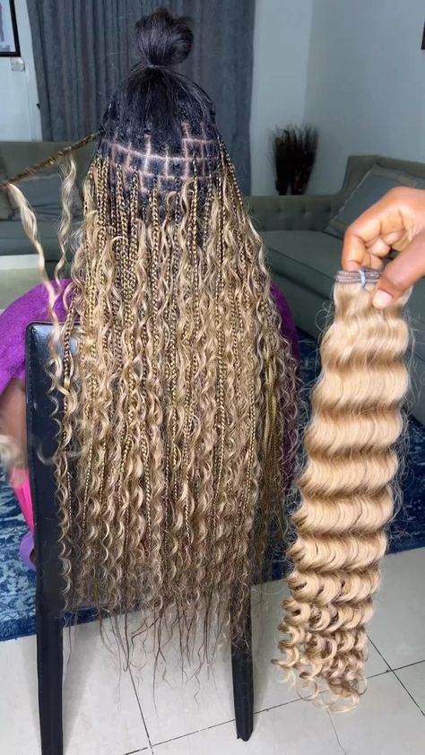 Reekado Banks, Boho Braided Hairstyles, Short Box Braids Hairstyles, Braided Hairstyles For Black Women Cornrows, Braids Hairstyles For Black Women, Big Box Braids Hairstyles, Feed In Braids Hairstyles, Goddess Braids Hairstyles, Blonde Braids