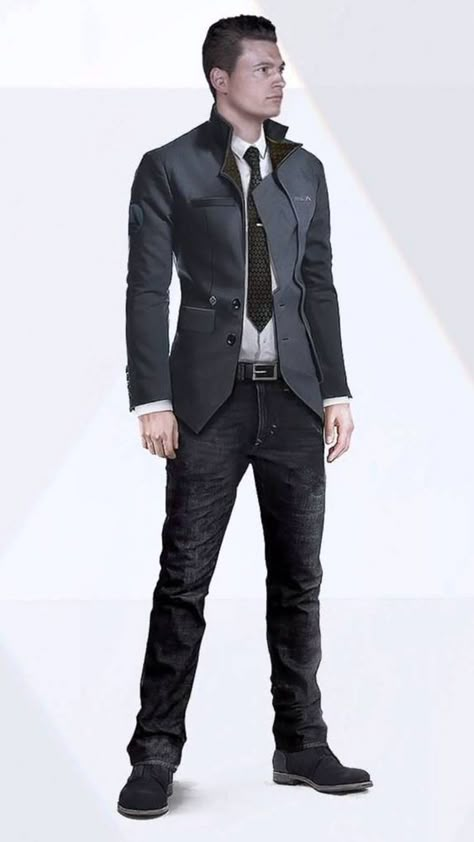 Detroit Become Human Outfit, Detroit Outfit, Cyberpunk Suit, Sci Fi Outfits, Sci Fi Clothing, Connor Rk800, Dbh Connor, Bryan Dechart, Becoming Human