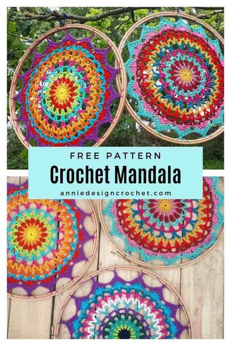 Dream Catcher Easy, Crochet Dreamcatcher Pattern Free, Make A Dream Catcher, Summer Mandala, Crochet Dreamcatcher Pattern, Crochet Dream Catcher, Crocheted Accessories, Colourful Crochet, Repetitive Pattern