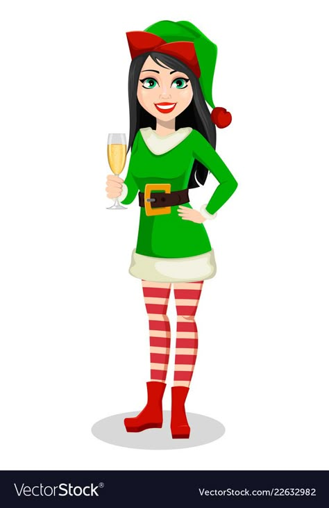 Faceless Lady Elf Template, Faceless Elf Template, Xmas Costumes, Santa Template, Santa Helper, Glass Of Champagne, Woman Drawing, Merry Christmas And Happy New Year, Christmas Elf