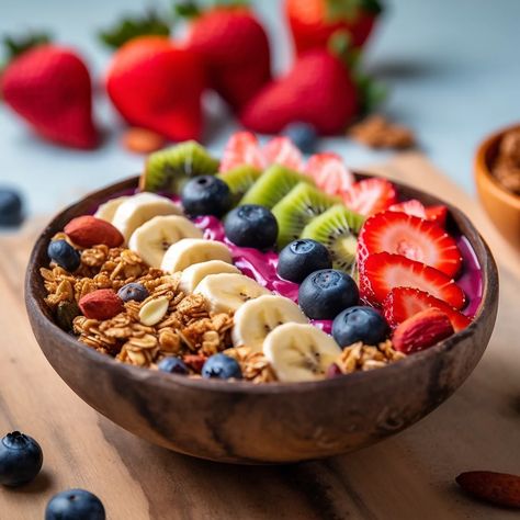 Cute Acai Bowl, Hawaiian Acai Bowl, Mini Acai Bowls, Summer Acai Bowl, Smoothie Bowl Acai, Tropical Fruit Bowl, Açaí Bowl Bar, Acai Bowl Photography, Açai Bowl Aesthetic