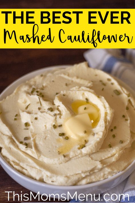 Best Mashed Cauliflower! | This truly is the Best Mashed Cauliflower! It makes an excellent low carb substitute for mashed potatoes. Substitute For Mashed Potatoes, Potato Substitute, Mashed Cauliflower Recipe, Cauliflower Mashed, Keto Veggies, Smart Eating, Keto Vegetables, Banting Recipes, Carb Sides