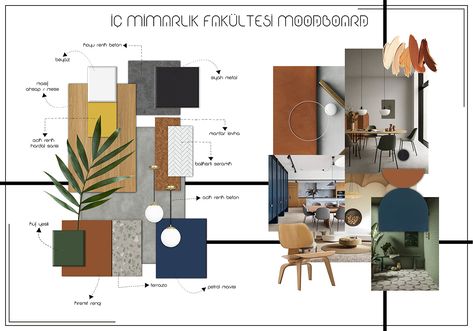 Moodboard Interior Design Office, Office Interiors Mood Board, Interior Design Boards Living Room, Moodboard For Office Interior Design, Inspiration For Mood Board, Material Mood Board Architecture, Ideas For Mood Board, Office Concept Board, Digital Sample Board Interior Design