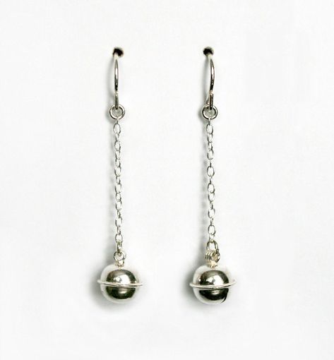 Jingle Bell Earrings, Bell Earring, Luo Binghe, Bell Earrings, Dog Bell, Chain Drop Earrings, Women Anklets, Forest Hills, Silver Bells