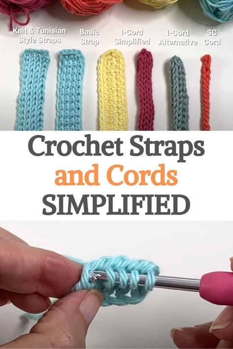 In this video She share how to make easy crochet handles and cords that can be used for a variety of projects such as bags, purses, pouches, clothes, etc.Although making laces may not seem like it, when you are starting out in this world, it can be complicated. Surely the first ones you made were not straight or the same size at both ends, and it is that crocheting in a straight line has its trick and technique... Crochet Non Stretch Bag Handles, Crocheted Purse Straps, Crochet No Stretch Strap, Crochet Bag Straps No Stretch, Straps For Crochet Bag, Strong Crochet Strap, How To Crochet Straps For Bags, Crochet Strap Pattern Free, Non Stretch Crochet Strap