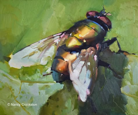 Oil Paintings — Nancy Seamons Crookston Master Oil Painting, Fly Drawing, Animals Painting, Gouache Art, Insect Art, Great Paintings, A Level Art, Aesthetic Painting, Amazing Art Painting