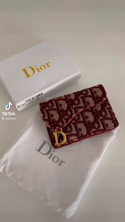 Cart Holder Wallet, Designer Card Holder Wallet, Card Holder Wallet Aesthetic, Aesthetic Card Holder, Card Holder Aesthetic, Dior Saddle Wallet, Cute Wallets For Women, Dior Card Holder, Luxury Card Holder