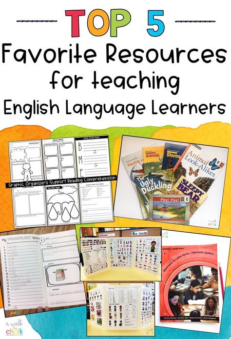 As a teacher of English Language Learners, I share my top 5 favorite "go-to" resources for planning lessons and teaching ELLs. Esl Teaching Elementary, Teaching Ell Students, Eal Resources, Ell Strategies, Ell Activities, Ell Resources, Teaching English Language Learners, Diverse Learners, Esl Ideas