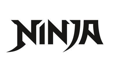 Ninja -- text title logo from LEGO's Ninjago Ninjago Logo, Ninjago Sets, Lego Decals, Ninja Tattoo, Ninja Logo, Ninjago Party, Automotive Logo Design, Ninjago Lego, Logo Design Set