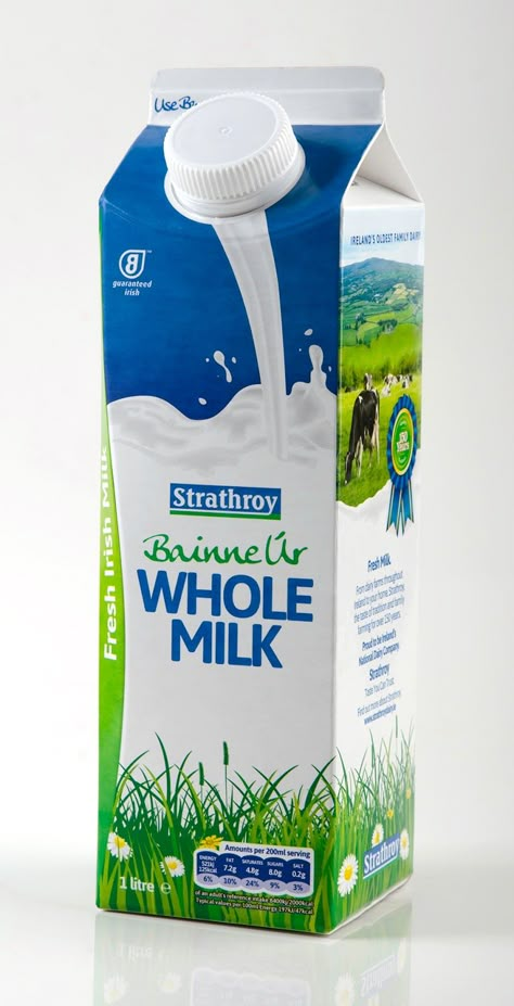 Fresh Milk Packaging, Milk Packaging Design, Milk Package, Realism Illustration, Uht Milk, Dairy Packaging, Milk Design, Bright Nature, Milk Delivery