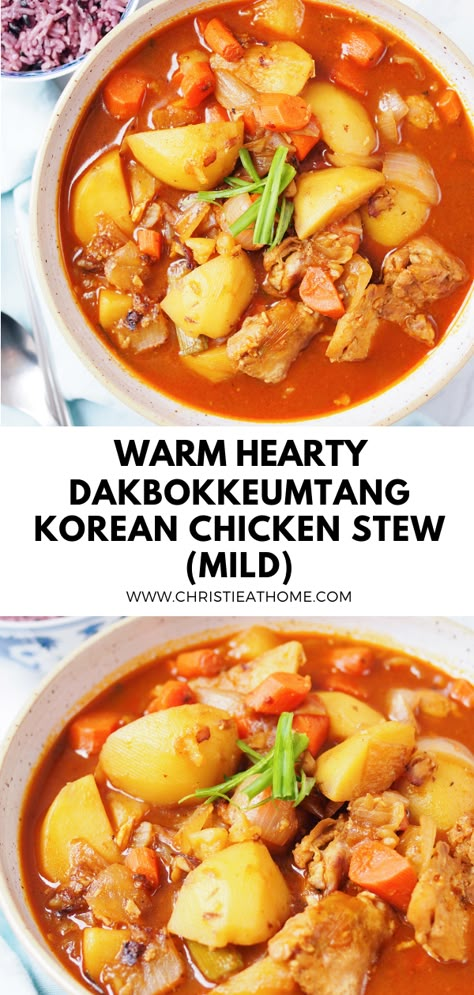 Dakbokkeumtang Korean Chicken Stew, chicken stew, korean chicken stew Korean Sausage Stew, Korean Chicken Leg Recipes, Jjamppong Recipe Korean Food, Asian Dishes With Chicken, Chicken Kimchi Soup, Authentic Korean Food Recipes, Korean Spicy Chicken Stew, Korean Comfort Food Recipes, Korean Braised Chicken Recipes