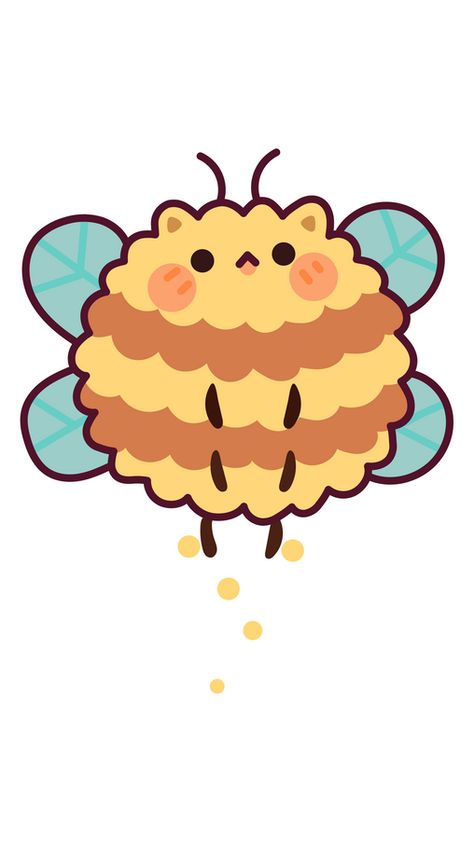 Kawaii Bug Drawing, Cartoon Bee Hive, Fluffy Bee Drawing, Cute Bumblebee Drawing, Cute Bees Drawings, Bee Cute Art, Cute Bee Doodle, Bee Drawing Simple Cute, Cute Honey Bee Drawing