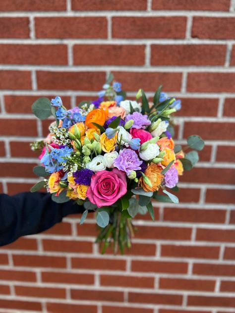 Bright Color Bouquet, Bright Flowers Wedding, Bridal Bouquet Bright, Bright Bridal Bouquet, Bright Floral Wedding, Mixed Flower Bouquet, Bright Wedding Bouquet, Prom Flowers Bouquet, Prom Bouquet