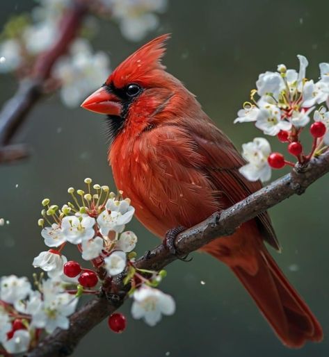 Red Cardinal Photography, Cardinal Reference, I Miss Mom, Birds Cuddling, Cardinal Photography, Cardinal Photo, Cardinal On A Branch, Cardinal Birds Art, Wild Birds Photography