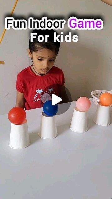 Kindergarten Fun Games Activities, Playgroup Activity Ideas, Paper Cup Games For Kids, Kids Indoor Games Simple, Games For Playgroup Kids, Ball Activity For Preschoolers, Indoor Activity For Kids, Concentration Games For Kids, Hand And Eye Coordination Activities