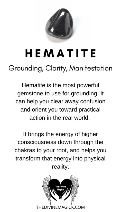 Hematite Crystal Meaning, Clarity Manifestation, Best Healing Crystals, Hematite Crystal, Crystals Healing Properties, Spiritual Crystals, Gemstone Meanings, Crystal Therapy, Spiritual Power