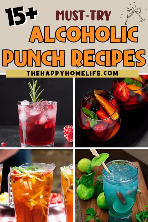 Dive into our Alcoholic Punch Recipes! Explore vibrant flavors, exotic blends, and party-perfect concoctions. From tropical delights to festive potions, we've got a punch for every occasion Alcohol Bowl Party Punches, Strong Party Punch Alcohol, Birthday Drink Ideas Alcohol, Hooch Recipe Alcohol, Booze Punch Recipes, Cheap Alcoholic Punch For A Party, Punch Alcoholic Party, Alcohol Party Punch Big Batch, Alcohol Recipes For Parties Punch