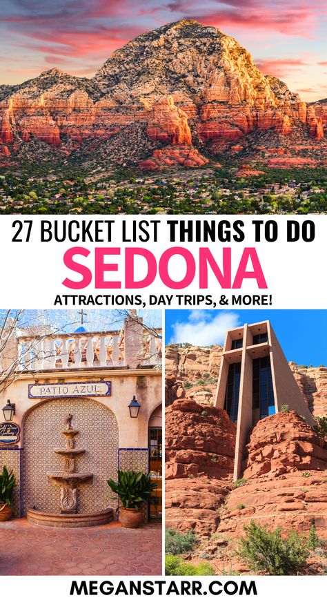 Sedona, Arizona is packed with must-do experiences! 🏞️ Hike the stunning Cathedral Rock, explore the vortexes at Bell Rock, or take a scenic drive along Oak Creek Canyon. Sedona is a magical destination filled with natural beauty and adventure! 🌄 Click to see my top things to do in Sedona, AZ for first-time visitors! Sedona Must See, Things To Do In Sedona Az, Sedona Must Do, Arizona Bucket List Things To Do, Shopping In Sedona Az, Vortex Sedona Arizona, Sedona Arizona Things To Do In December, Sedona Arizona Itinerary, Sedona Vortex Spiritual