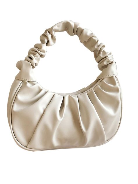 PRICES MAY VARY. Material: This hobo handbag made of PU Leather Design: cloud ruched bag, small clutch purse, trendy shoulder bag Suitable for beach, vacation, holiday, night going out, date, party, street, work, club, travel or casual daily wear Dimension: 2.8IN" (W) x 6.7IN" (H) x 11IN " (L), Handle Height: 6.7IN Please refer to the size guide of Product Measurement which we provide in our photos (not body size) Size Chart:（Product Measurement）  one-size:Bag Height:6.7IN,Bag Length:11.0IN,Bag Small Clutch Purse, Ruched Bag, Dumpling Bag, Trendy Shoulder Bag, Small Clutch, Bag Cute, How To Make Handbags, Tote Handbag, Hobo Handbags