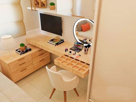 Work Desk Setup, Light Pink Bedrooms, Rose Interior, Window Seat Ideas, Getting Stuff Done, Boys Room Design, Small Living Room Layout, Closet Renovation, Casa Country