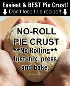 This No Roll Pie Crust is the easiest pie crust recipe that you will ever make! It's perfectly flaky with just a tad bit of sweetness. All you need for this easy pie crust recipe is 5 simple ingredients and is ready with prep and baking time in just 25 minute! One Crust Pie, Crust Pie Recipe, No Roll Pie Crust, Crust Recipe Easy, Best Pie Crust Recipe, Flaky Pie Crust Recipe, Pie Crust Recipe Easy, Apple Pie Recipe Easy, Hp Sauce