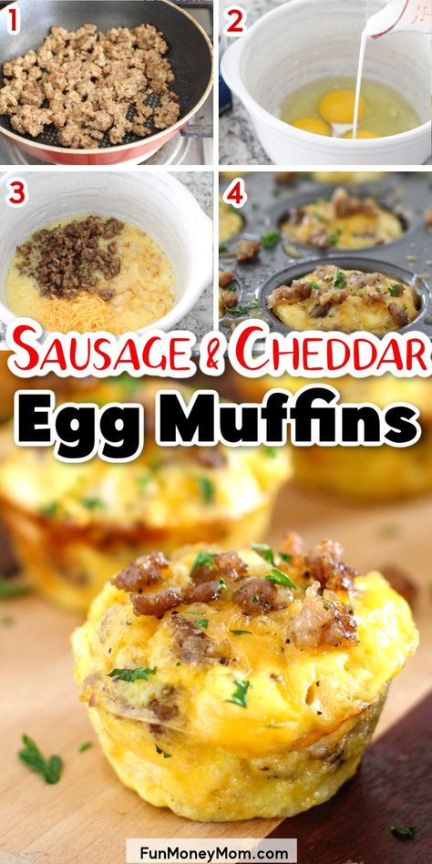 Mini Egg Muffins, Mini Breakfast, Easy Breakfast Ideas, Breakfast Prep, Vegan Muffins, Breakfast Bites, Breakfast Healthy, Egg Muffins, Breakfast Meal Prep