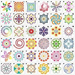 Dot Painting Patterns For Beginners, Dot Painting Patterns, Craft Stencils, Fabric Glass, Mandala Dot Painting, Wall Painting Art, Mandala Rock Art, Painting Stencils, Stencils For Painting