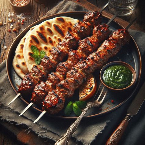 The Culinary Delight of Bangladesh: Unveiling the Secrets of Sheek Kebab Kebab Photography, Kebab Aesthetic, Butcher Photography, Sheek Kebab, Ideas Cenas, Meatball Pasta Recipes, Food Shoot, Container Restaurant, Meatball Pasta