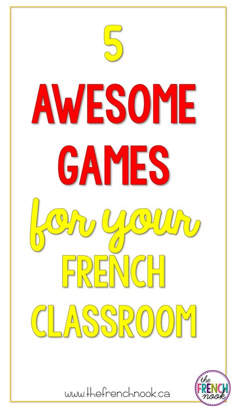 French As A Second Language, French Games Classroom Activities, Teaching French As A Second Language, Core French Activities, French Learning For Beginners, French Activities For Kids, French Games For Kids, French Club Ideas, Language Games For Kids