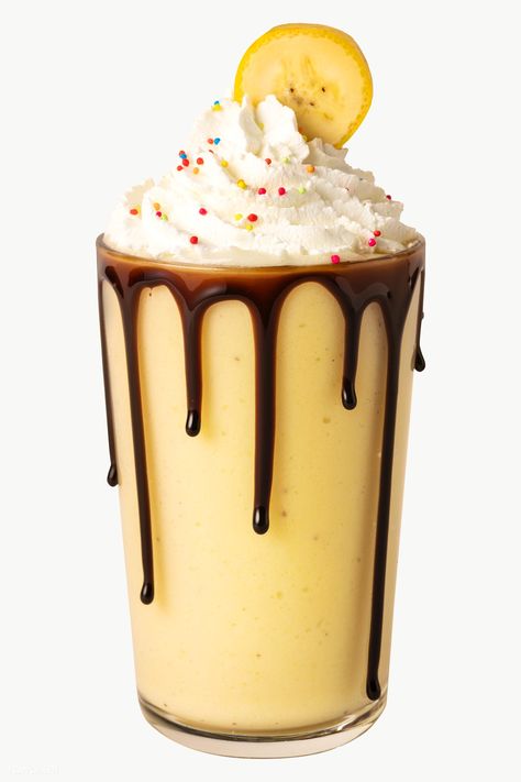 Banana Milkshake Aesthetic, Tuition Advertisement, Milkshake Photography, Milkshake Aesthetic, Passion Fruit Smoothie, Yellow Desserts, Drawing List, Images Of Chocolate, Christmas Ice Cream