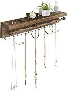 Wall Jewelry Organizer Diy, Hanging Jewelry Organizer Diy, Horse Bedroom Decor, Home Organizer Ideas, Diy Jewelry Wall, Wall Hanging Jewelry Organizer, Necklace Organizer Wall, Necklace Holder Wall, Rustic Jewelry Organizer