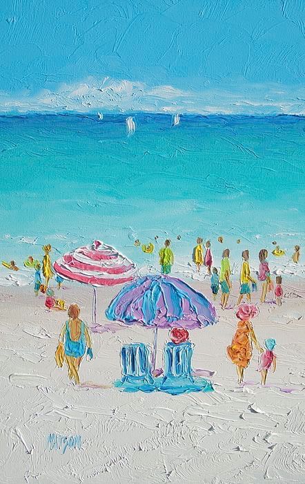 Simple Things To Paint, Oil Painting Beach, Remodel Farmhouse, Beach Oil Painting, Arte Folk, Beach Paintings, Summer Scenes, Colorful Oil Painting, Canvas For Beginners