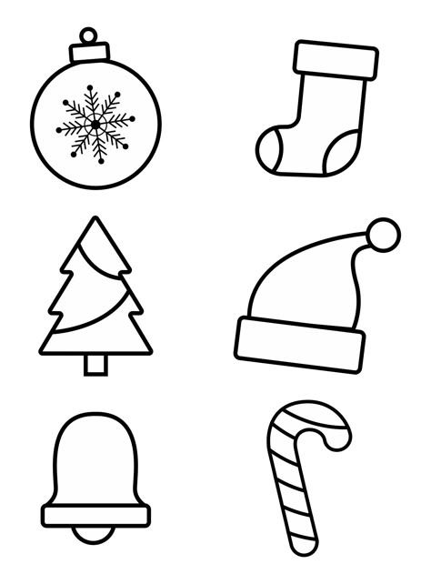 Simple Christmas Printables, Stencil Christmas Printables, Free Christmas Stencils Printables, Christmas Drawing Outline, Christmas Ornament Outline, Christmas Stencils Printables Free, Christmas Ornament Template Printable, Christmas Outline Drawings, Christmas Stencils Printables Templates